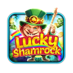 Lucky Shamrock cover with a leprechaun in a green top hat and red and yellow title lettering.